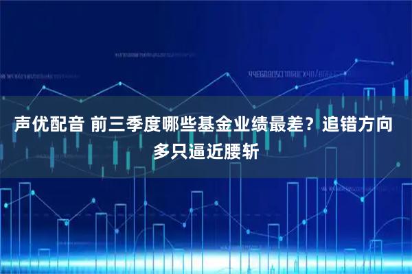 声优配音 前三季度哪些基金业绩最差？追错方向 多只逼近腰斩