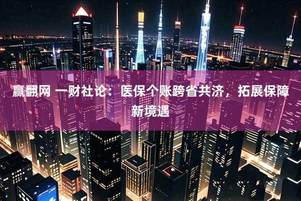 赢翻网 一财社论：医保个账跨省共济，拓展保障新境遇