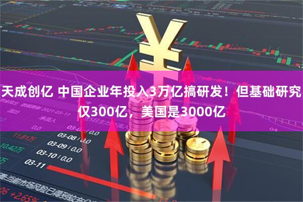 天成创亿 中国企业年投入3万亿搞研发！但基础研究仅300亿，美国是3000亿
